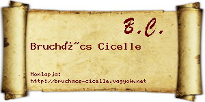 Bruchács Cicelle névjegykártya